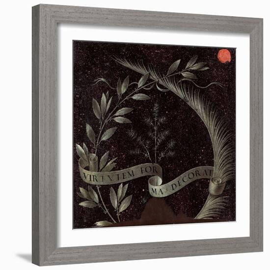 Ginevra De' Benci (Verso Inscribed Wreath)-Leonardo da Vinci-Framed Giclee Print