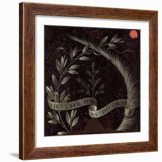 Ginevra De' Benci (Verso Inscribed Wreath)-Leonardo da Vinci-Framed Giclee Print