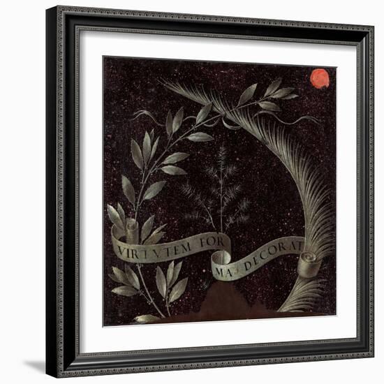 Ginevra De' Benci (Verso Inscribed Wreath)-Leonardo da Vinci-Framed Giclee Print