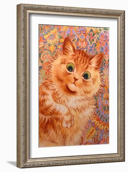 Ginger Cat, 1931-Louis Wain-Framed Giclee Print