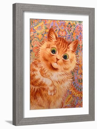 Ginger Cat, 1931-Louis Wain-Framed Giclee Print