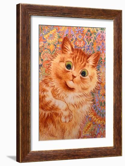 Ginger Cat, 1931-Louis Wain-Framed Giclee Print