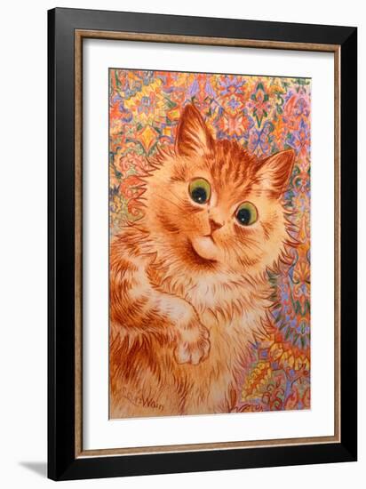 Ginger Cat, 1931-Louis Wain-Framed Giclee Print