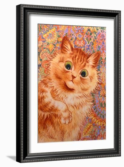 Ginger Cat, 1931-Louis Wain-Framed Giclee Print