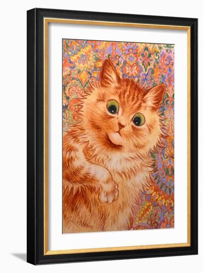 Ginger Cat, 1931-Louis Wain-Framed Giclee Print