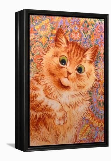 Ginger Cat, 1931-Louis Wain-Framed Premier Image Canvas