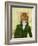 Ginger Cat in Green Coat-Fab Funky-Framed Art Print