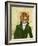 Ginger Cat in Green Coat-Fab Funky-Framed Art Print