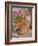 Ginger Cat on Doorstep-Janet Pidoux-Framed Giclee Print