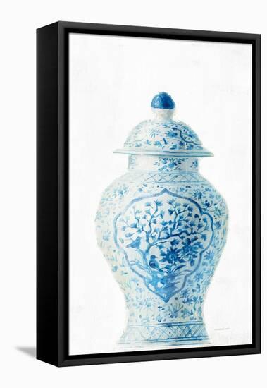 Ginger Jar I on White Crop-Danhui Nai-Framed Stretched Canvas