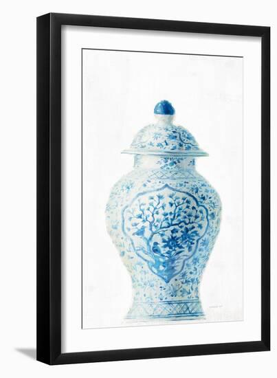 Ginger Jar I on White Crop-Danhui Nai-Framed Premium Giclee Print