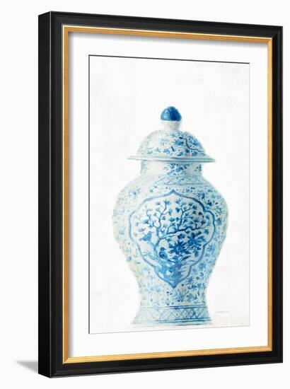 Ginger Jar I on White Crop-Danhui Nai-Framed Premium Giclee Print