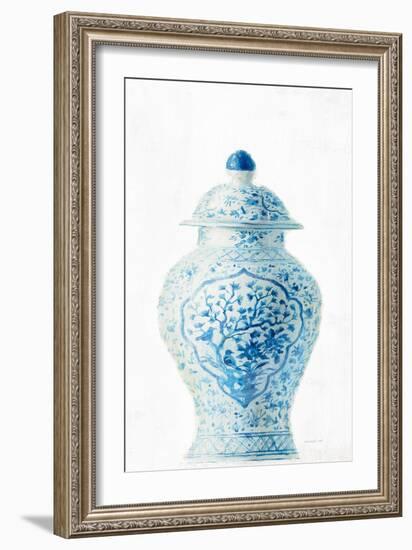 Ginger Jar I on White Crop-Danhui Nai-Framed Art Print