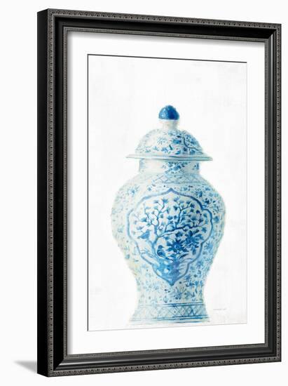 Ginger Jar I on White Crop-Danhui Nai-Framed Art Print