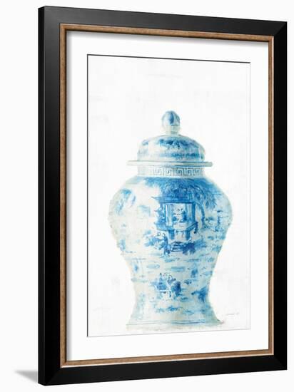 Ginger Jar II on White Crop-Danhui Nai-Framed Art Print