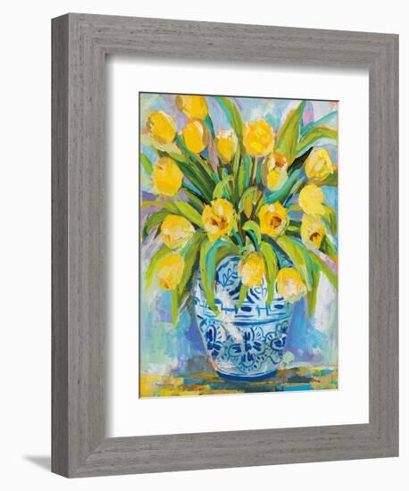 Ginger Jar Tulips-Jeanette Vertentes-Framed Premium Giclee Print