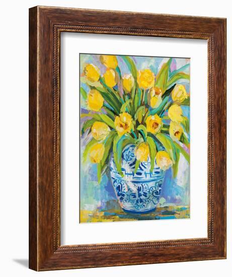 Ginger Jar Tulips-Jeanette Vertentes-Framed Premium Giclee Print