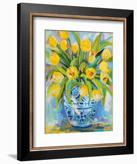 Ginger Jar Tulips-Jeanette Vertentes-Framed Premium Giclee Print