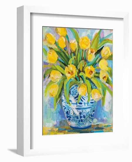 Ginger Jar Tulips-Jeanette Vertentes-Framed Premium Giclee Print