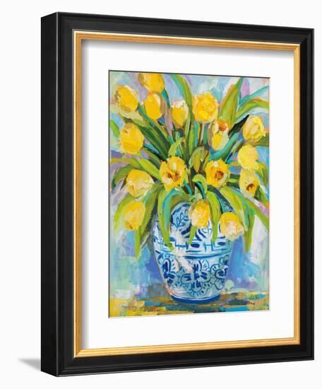 Ginger Jar Tulips-Jeanette Vertentes-Framed Premium Giclee Print