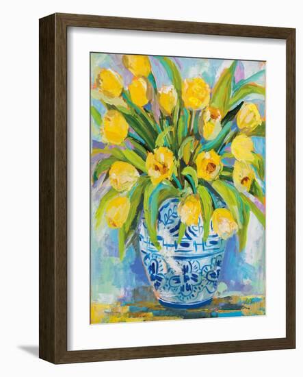 Ginger Jar Tulips-Jeanette Vertentes-Framed Art Print