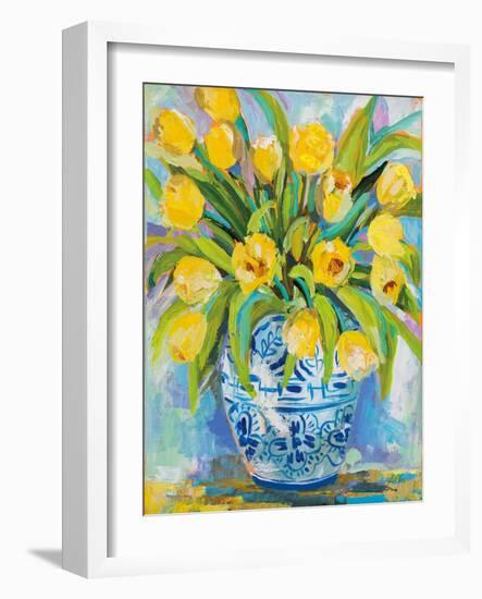 Ginger Jar Tulips-Jeanette Vertentes-Framed Art Print