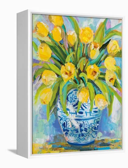 Ginger Jar Tulips-Jeanette Vertentes-Framed Stretched Canvas