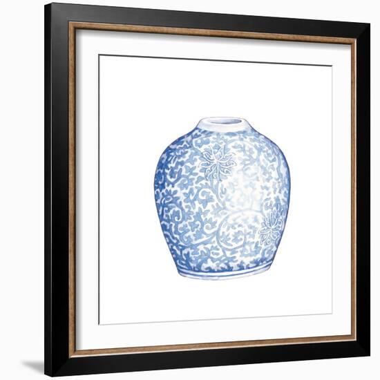 Ginger Jar V on White-Wild Apple Portfolio-Framed Art Print