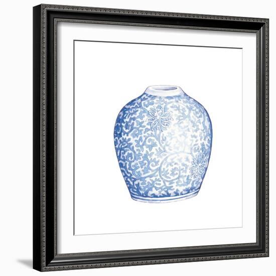 Ginger Jar V on White-Wild Apple Portfolio-Framed Art Print