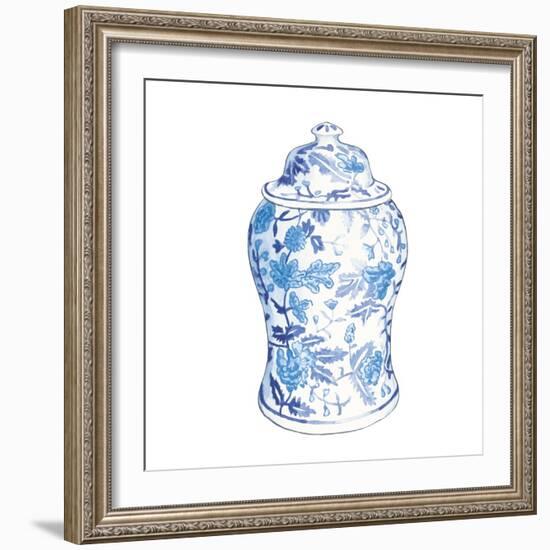 Ginger Jar VI on White-Wild Apple Portfolio-Framed Art Print