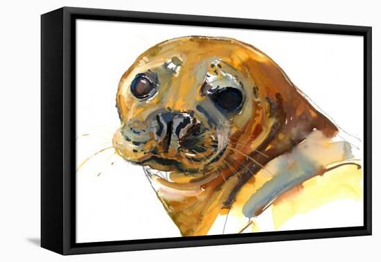 Ginger Pup, Westcove, 2023, (Mixed Media on Paper)-Mark Adlington-Framed Premier Image Canvas