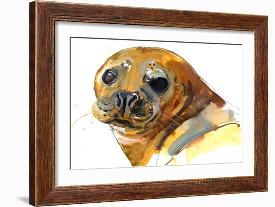 Ginger Pup, Westcove, 2023, (Mixed Media on Paper)-Mark Adlington-Framed Giclee Print