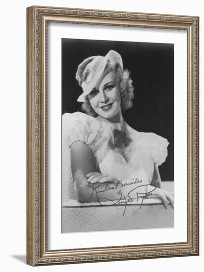 Ginger Rogers (1911-199), American Actress, Dancer and Singer, C1930s-null-Framed Photographic Print