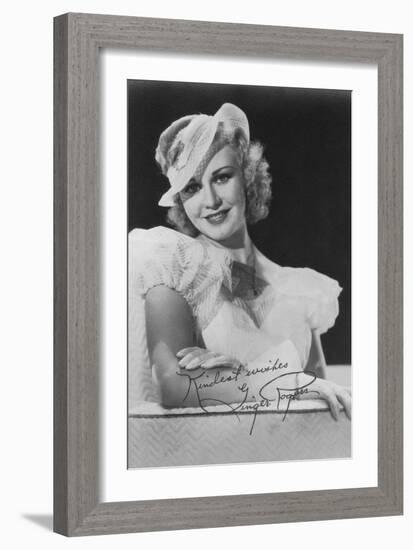 Ginger Rogers (1911-199), American Actress, Dancer and Singer, C1930s-null-Framed Photographic Print