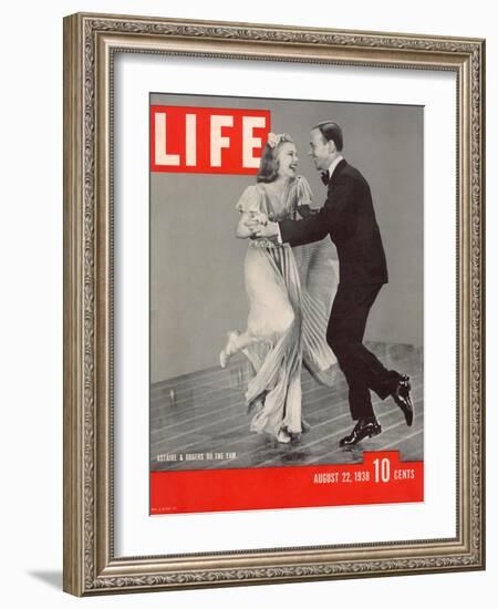 Ginger Rogers and Fred Astaire Dancing the Yam, August 22, 1938-Rex Hardy Jr.-Framed Photographic Print