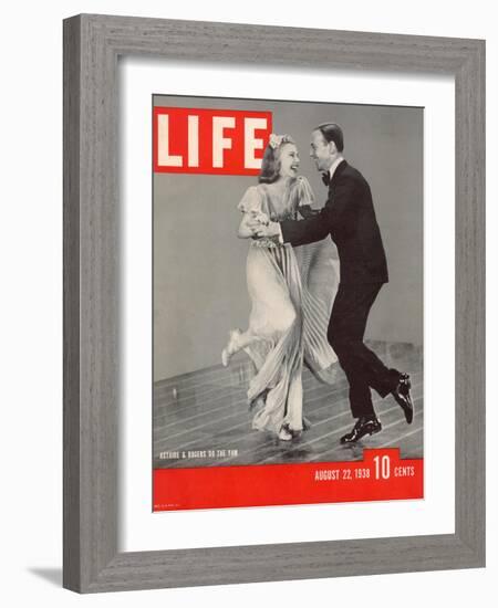 Ginger Rogers and Fred Astaire Dancing the Yam, August 22, 1938-Rex Hardy Jr.-Framed Photographic Print