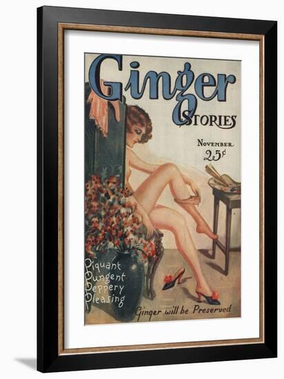 Ginger Stories, Erotica Pulp Fiction Magazine, USA, 1927-null-Framed Giclee Print