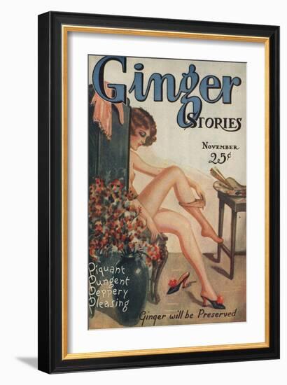 Ginger Stories, Erotica Pulp Fiction Magazine, USA, 1927-null-Framed Giclee Print