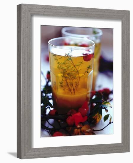 Ginger Tea with Thyme and Red Berries-Dorota & Bogdan Bialy-Framed Photographic Print