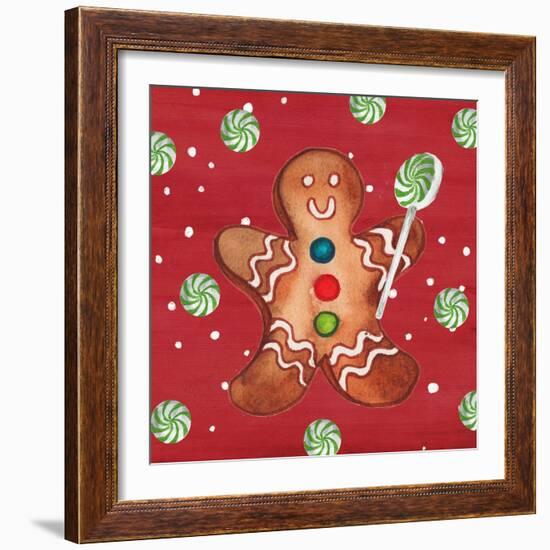 Gingerbread And Hot Cocoa I-Elizabeth Medley-Framed Art Print