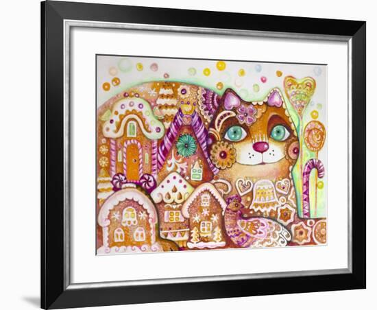 Gingerbread Cat 1-Oxana Zaika-Framed Giclee Print