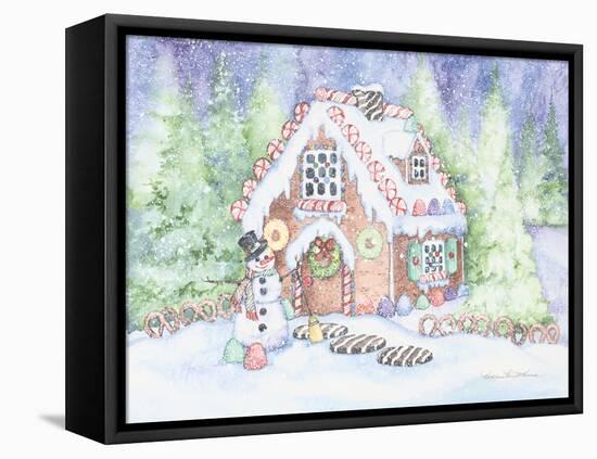 Gingerbread House Pastel-Kathleen Parr McKenna-Framed Stretched Canvas