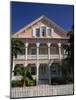 Gingerbread House with White Fretwork and Verandah, Key West, Florida, USA-Miller John-Mounted Photographic Print