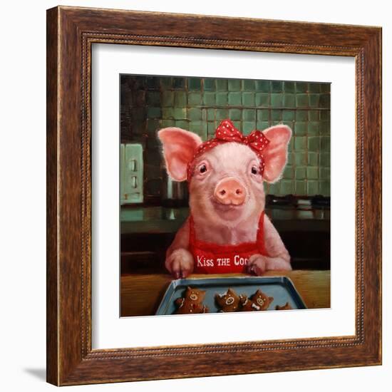 Gingerbread Pigs-Lucia Heffernan-Framed Art Print