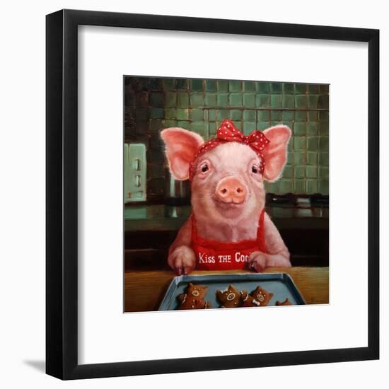 Gingerbread Pigs-Lucia Heffernan-Framed Art Print