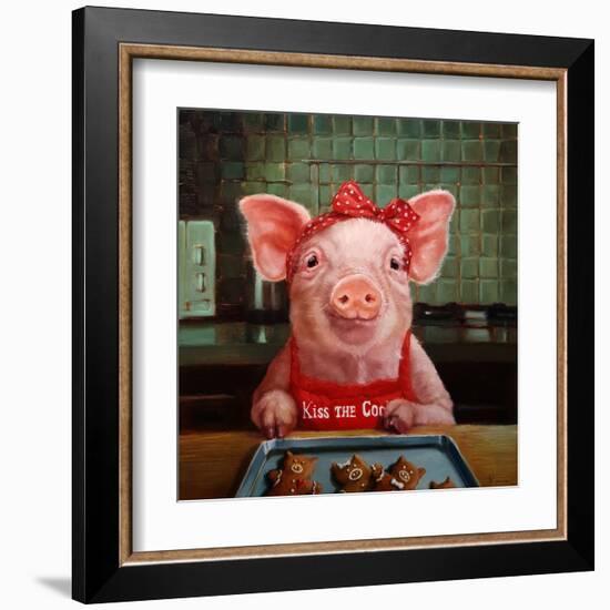 Gingerbread Pigs-Lucia Heffernan-Framed Art Print