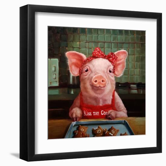 Gingerbread Pigs-Lucia Heffernan-Framed Art Print