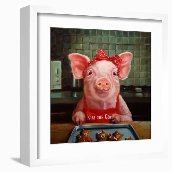 Gingerbread Pigs-Lucia Heffernan-Framed Art Print