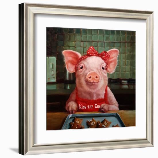 Gingerbread Pigs-Lucia Heffernan-Framed Art Print