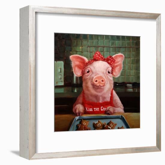 Gingerbread Pigs-Lucia Heffernan-Framed Art Print